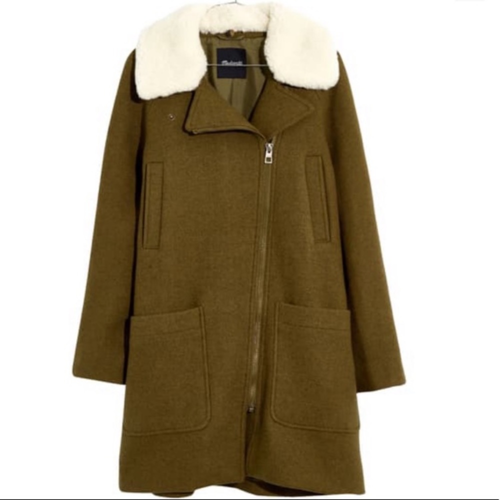 Madewell Eldridge asymmetrical zip coat. BNWT!
